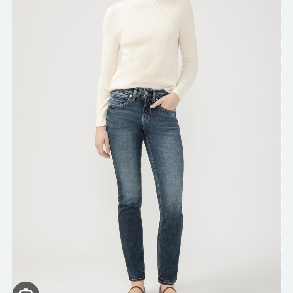 Silver Jeans Women's Straight Leg Denim - Deep Indigo